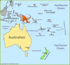 Australien Und Die Inseln Sind Ozeanien Geografie Karten Landkarte