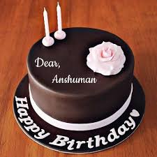 Birthday Pics For Friend With Name Happy Birthday Chocolate Rose Cake With Friend Name Anshuman Sharma Happy Birthday Chocolate Cake Birthday Cake With Candles Happy Birthday Cakes
