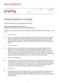 2 that the petitioner is in a relationship and will soon cohabit. 50 Professional Witness Statement Forms Templates á… Templatelab