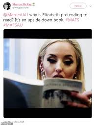 MAFS fans question bizarre footage of jilted bride Elizabeth Sobinoff  reading an UPSIDE-DOWN book