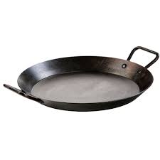 Lodge Crs15 15 Pre Seasoned Carbon Steel Paella Pan With Loop Handles Carbon Steel Skillet Carbon Steel Pan Carbon Steel