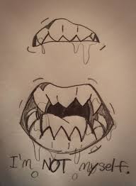I M Not Myself At All Lately Fangs Teeth Creepy Vent Ventart Demon Monster Pencil Sketch Traditi Creepy Drawings Drawing Expressions Teeth Drawing