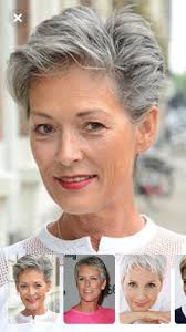 C'est la coupe idéale à partir de 60 ans, pour mettre le visage et les cheveux blancs en valeur. Epingle Sur Kapsels