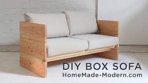 Casual modern diy box sofa Diy Sofa Made Out Of 2x10s Youtube