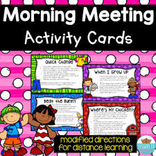 Check spelling or type a new query. Morning Meeting Activities 2nd Worksheets Teachers Pay Teachers