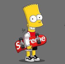 Bart Simpson Supreme Wallpaper In 2021 Bart Simpson Art Simpsons Art Swag Cartoon