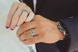 It is usually forged from metal, and traditionally is forged of gold or another precious metal. Couple Engagement And Wedding Rings