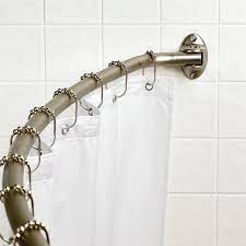 Shower curtains rings & rods. Zhc 35601bn Wide Curved Shower Curtain Rod 72 In L Brushed Nickel