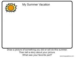 Summer Vacation Picture Story Activity Free Download Speech Language Activities Speech And Language Language Activities