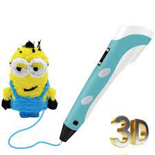 3d Pen 3d Doodler Printing Drawing Printer Pen For Arts Crafts Diy Perfect Gift For Kids And Adults Compatible With Pla Abs Filament Safe And Bright Led Display Blue Walmart Com