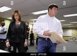 Republican challenger State Rep. Steven Palazzo and his wife Lisa vote  Tuesday, Nov. 2, 2010 at the New Popps Ferry precinct at the Gulf Coast  Business Technology Center in Biloxi, Ms. Palazzo is challenging current  Incumbent Democratic U.S. Rep ...