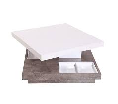 Table Basse Pivotante Turn Beton Et Blanc But Table Basse Mobilier De Cuisine Table Basse Pas Cher