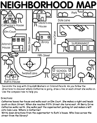 Neighborhood Map On Crayola Com Social Studies Maps Teaching Map Skills Teaching Maps