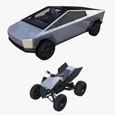 Tesla Cybertruck And Cyberquad Pack With Interior And Chassis In 2020 Tesla Wordpress Theme Design 3d Model