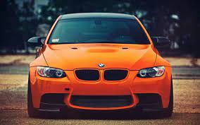 Bmw M3 Orange Car Front View Wallpapers Hd Desktop Wallpaper Orange Car Bmw M3 Bmw