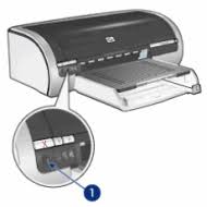 The hp product stops printing and the power light blinks or 'mechanism error' displays on the computer (paper jam). Blinking Lights On The Hp Deskjet 5100 And 5650 Printer Series Hp Customer Support