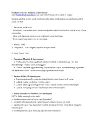 Bagaimana kita mempersepsikan apa yang bisa menjadi sumber ilmu Panduan Membuat Kritikan Jurnal