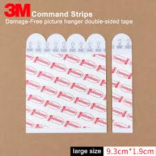 Our small size picture hanging strips measure 2 1/8 x 5/8 x 1/10 inches. 3m Damage Free Picture Hanger Double Sided Tape Adhesive Strips For Hanging Removable Adhesive Strip Large Size 9 3cm 1 9cm Hooks Aliexpress