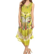 nwt yellow butterfly midi dress one size nwt