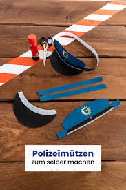 polizeimutze selbst basteln polizei geburtstag polizeimutze polizei party