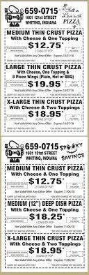 Dino S Pizza Menu In Whiting Indiana Usa