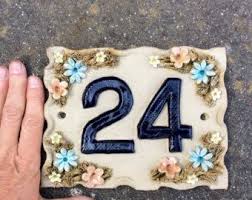 House Numbers Ceramic Door Number Plaque Frost Proof 5 5 X 3 5 Inches Today Pin Ceramic House Numbers House Numbers House Number Plaque