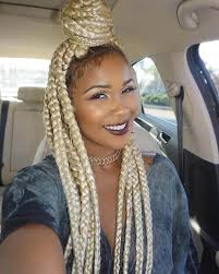 Braiding two front sections of long, curly hair around the back of your head is a simple yet stylish way to keep your hair in place. 37 Beachy Blonde Braids Hairstyles 2019 For Black African Women Fashionuki