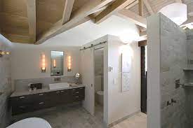 Bathroom spa bathroom interior bathroom ideas bathroom renovations bathroom closet modern bathroom. Master Bathroom Toilet Closet With Contemporary Sliding Barn Door Contemporary Bathroom Seattle By Masterson Studio Houzz