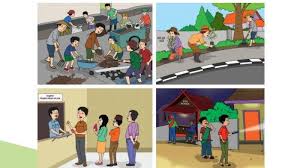 Memahami konsep gambar kunci animasi 3.7. Apa Saja Kegiatan Masyarakat Yang Ditunjukkan Pada Gambar Kampung Damai Di Atas Tribun Padang