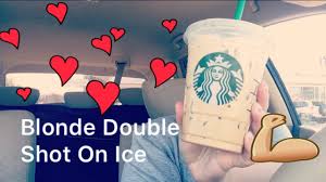 Starbucks iced espresso classics are bottled ready to drink coffee beverages made and distributed by pepsico on the behalf of. Healthy Starbucks Blonde Double Shot On Ice Youtube