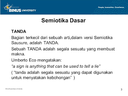Nabi muhammad diutus ke dunia adalah tanda dekatnya hari kiamat. Semiotika Dasar Pertemuan 6 Ppt Download
