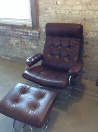 Mid Century Ekornes Brown Leather Recliner Chair Danish Modern Chair Quot Ekornes Str Brown Leather Recliner Chair Danish Modern Chairs Chair And Ottoman