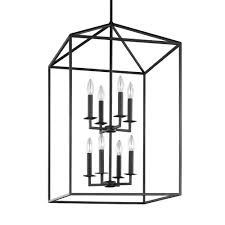 Sea Gull Lighting Perryton 12 25 In W 4 Light Blacksmith Hall Foyer Pendant 5215004 839 The Home Depot