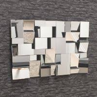 Mirror smocked black rectangular with smoked fused glass frame, sanded glass, 6 mm thickness. Modern Mirrors Contemporary Mirrors Exclusive Mirrors