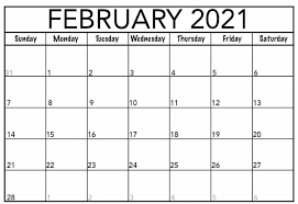February 2021 printable calendar february calendar 2021 calendar. February 2021 Calendar Pdf Word Excel Printable Templates