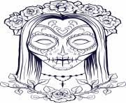 This not only provides some variety, but it also provides a great. Sugar Skull Coloring Pages To Print Sugar Skull Printable