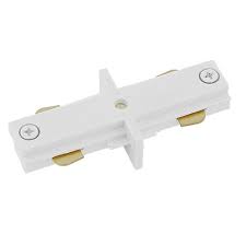 Track Lighting Architectural White Straight Connector Mini Joiner 3 Wire H Style Single Circuit