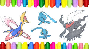 It is not known to evolve into or from any other pokémon. Pokemon Coloring Pages For Kids Cresselia Phione Manaphy And Darkrai Youtube
