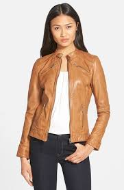 Lamarque Leighton Stitch Detail Lambskin Leather Jacket 555 Nordstrom Lookastic