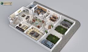 These designs incorporate elements from other various house plans styles, but no particular design theme serves as a common thread to bind them as contemporary. Residential 3d Floor Plan Rendering By Yantram Architectural Design Studio Austin Texas Architect Magazine