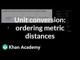 Metric Unit Conversions Distance Video Khan Academy