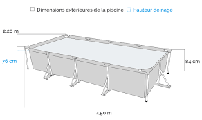 Piscine Tubulaire Intex Metal Frame 4 50 X 2 20 X 0 84 M Epurateur 2m3