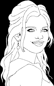 Kiss & tell is the debut studio album by american band selena gomez & the scene.the album was released on september 29, 2009 through hollywood records.the album is composed mainly of pop rock and electronic rock, with gomez citing bands such as forever the sickest kids as influences on the album. Download Selena Gomez With Curly Hair Coloring Page Drawing Full Size Png Image Pngkit