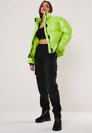 Discover savings on puffer green jacket & more. Missguided Synthetic Neon Green Oversized Puffer Jacket Lyst