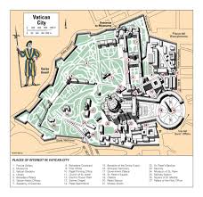 Vatican city, ecclesiastical state, seat of the roman catholic church, and an enclave in rome, situated on the west bank of the tiber river. Detailed Tourist Map Of Vatican City Vatican Europe Mapsland Maps Of The World