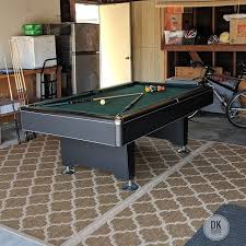 Finished Installing This 7 Ft Addison Pool Table In Huntington Beach Bottle Green Felt Standard 2 Car Garage Billiards Dkbill Pool Table Play Pool Billiards
