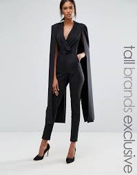 Lavish Alice Tall Wrap Front Jumpsuit With Cape Back Detail With Images Jumpsuit Fashion Fashion Jumpsuit