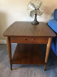 Lane Mid Century Side Table With Drawer And Shelf Mid Century Side Table Mid Century Furniture Side Table