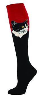Cat Portrait Socks Side Womens Knee High Socks Cat Portraits Socks Women