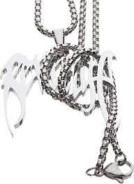 Amazon.com: Ridetoxjx Rvg Xxx Hip Hop Rapper Pendant Chain Necklace  (Silver): Clothing, Shoes & Jewelry